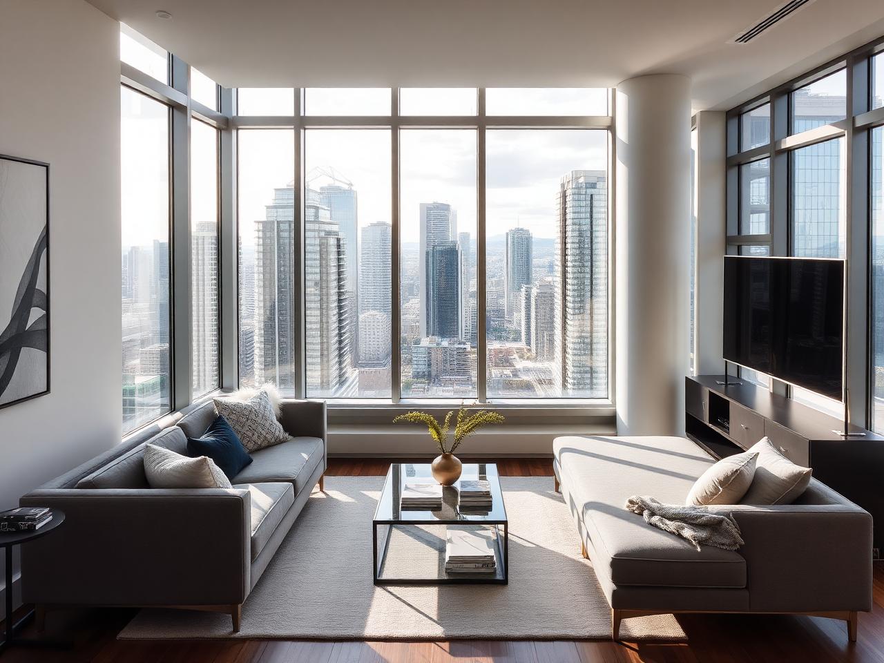 Vacant staged condo in Vancouver